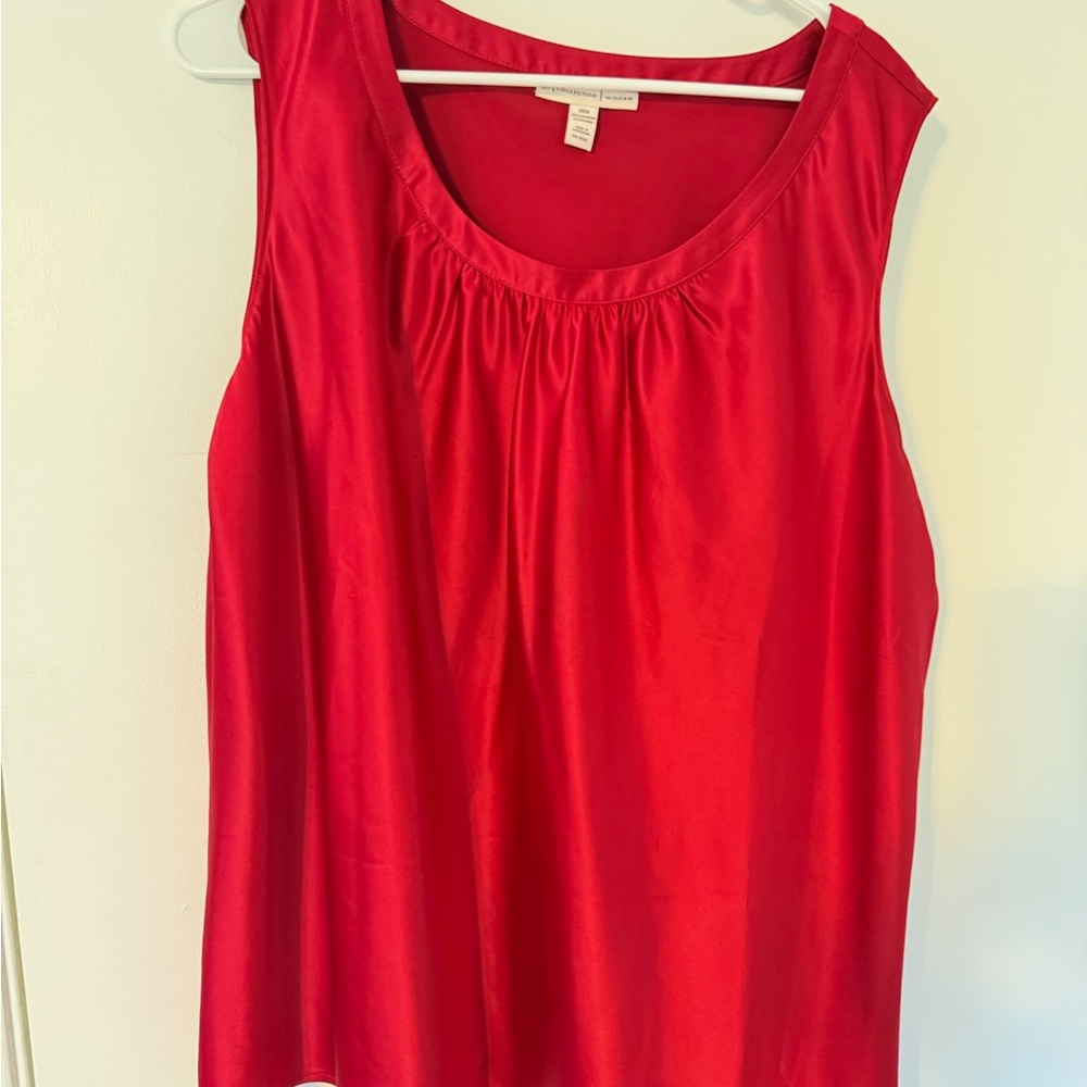 JM Collection Red Women's Blouse